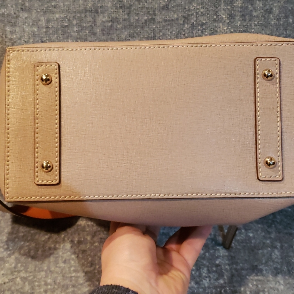 Dooney & Bourke Beige Shoulder Bag with Gold Hardware - Picture 2 of 5